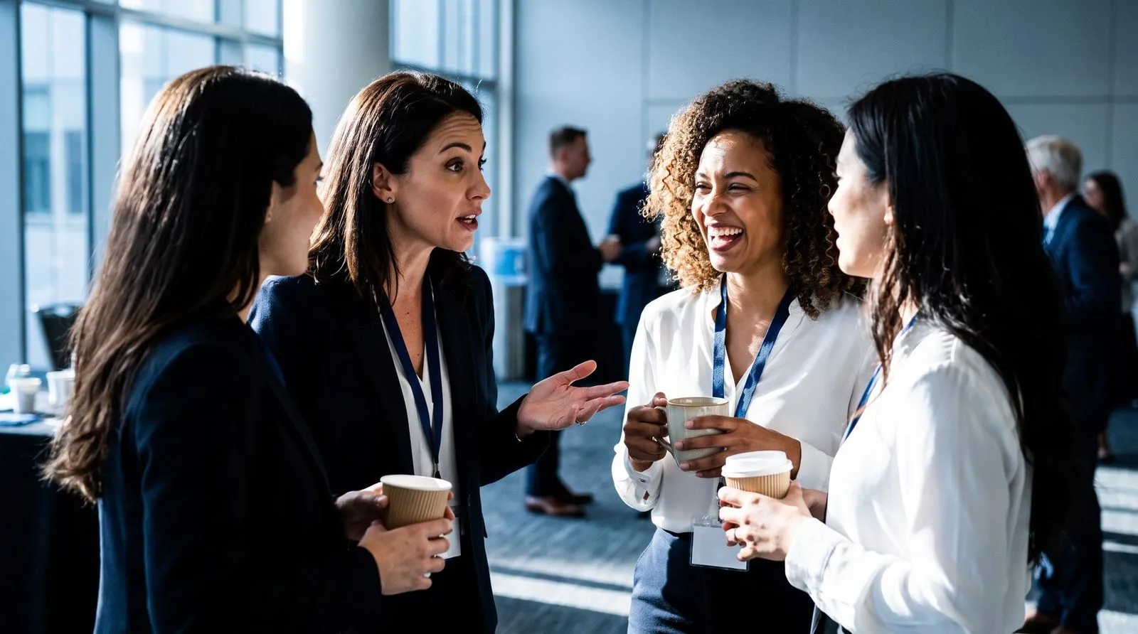 Women networking at a business forum